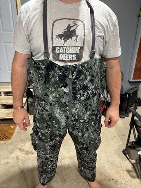 Men's Sitka Camouflage Bib Pants - Green Camo 3xl